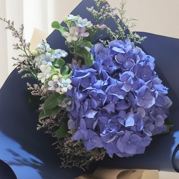 Cloud Edit — Blue Hydrangea Bouquet