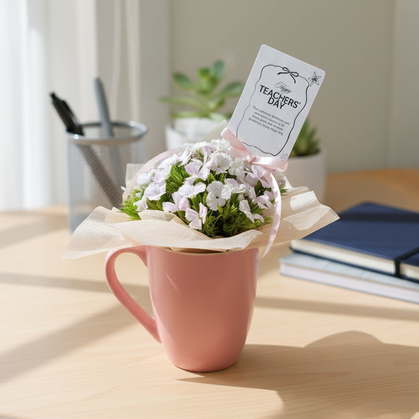 The Teacher's Day Mug Bouquet Set (Set of 3)