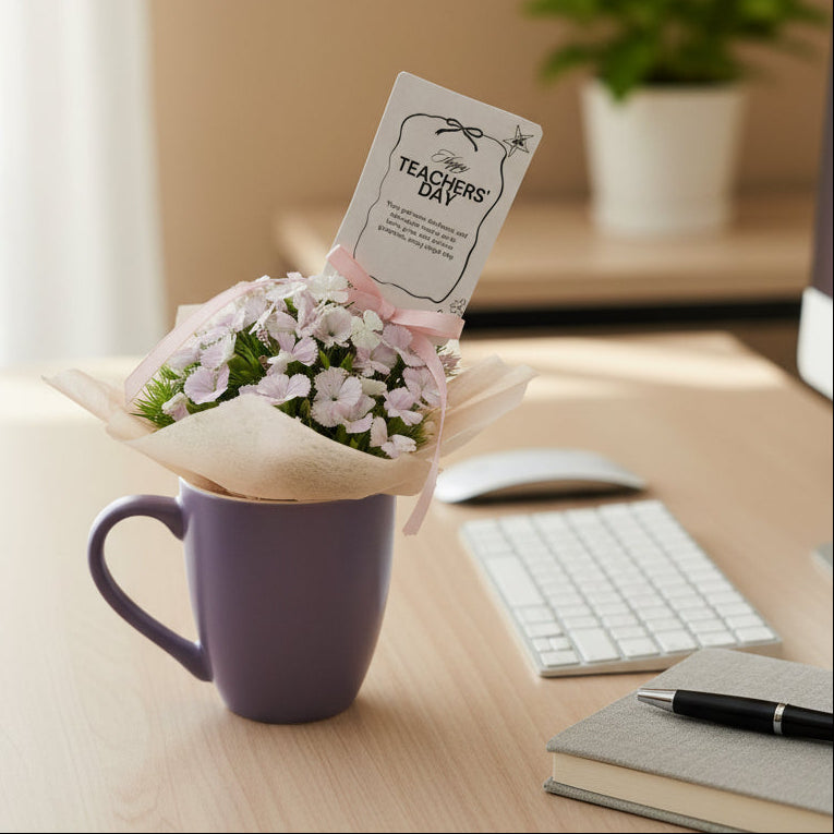 The Teacher's Day Mug Bouquet Set (Set of 3)