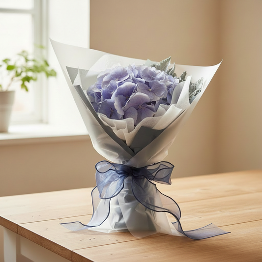 Sky Edit - Pastel Blue Hydrangea Bouquet