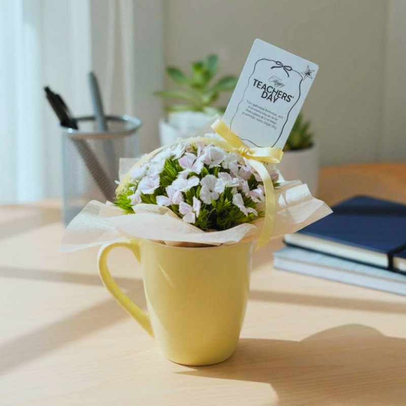 The Teacher's Day Mug Bouquet Set (Set of 3)