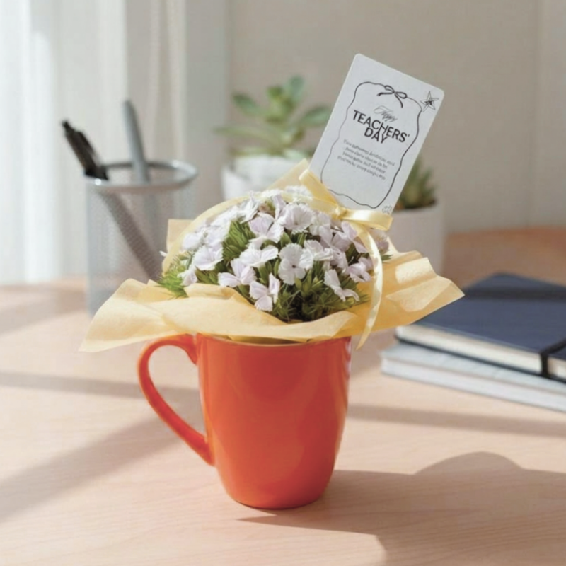 The Teacher's Day Mug Bouquet Set (Set of 3)